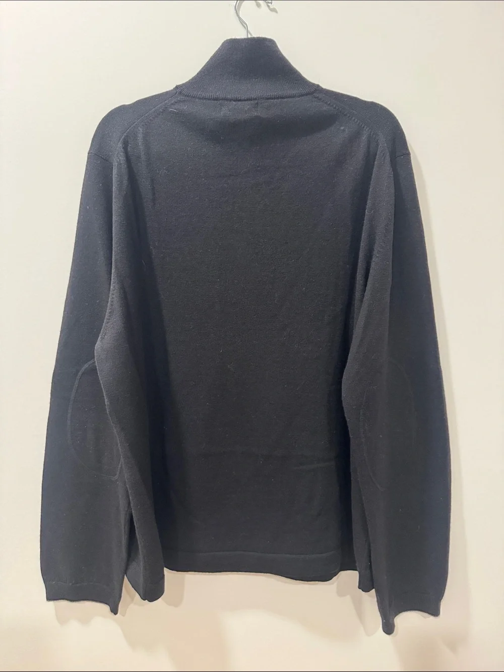 Banana Republic Men's Black Zip-Front Knit Sweater
